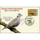 Endemische Vogelarten: Burmataube -MAXIMUM KARTE