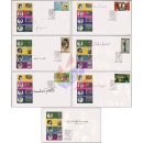 Stamp-Designer FDC-set with signatures