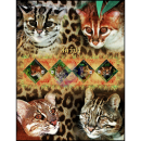 Wild Animal (VII): Small Cats -ALBUM SHEET SB(I)- (MNH)