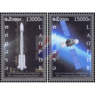 1. Jahrestag des Starts des Satelliten LAO-SAT-1
