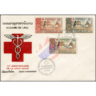 10. Jahrestag der Grndung des Roten Kreuzes von Laos -FDC(I)-