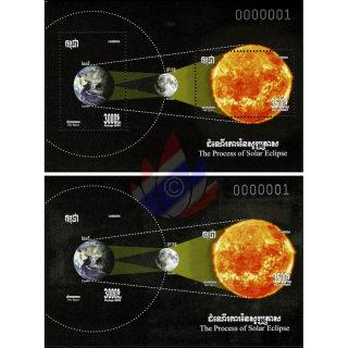 The Space: The Process of Solar Eclipse (386A-386B) (MNH)