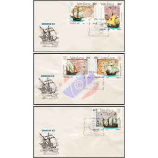 GENOVA 92, Genoa: Explorer ships and old World Maps -FDC(I)-