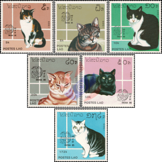 International Stamp Exhibition INDIA 89, New Delhi: Cats (MNH)