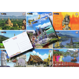 New Year: National Flowers of the ASEAN Member Countries -POSTCARDS PK(I)- (MNH)