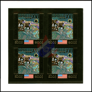 Apollo 16 space flight (350B) -KB(I) IMPERFORATED- (MNH)
