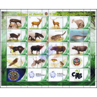 SONDERBOGEN: Welt Wildtier Tag - geschtze Tierarten Thailands -PS(110)- (**)
