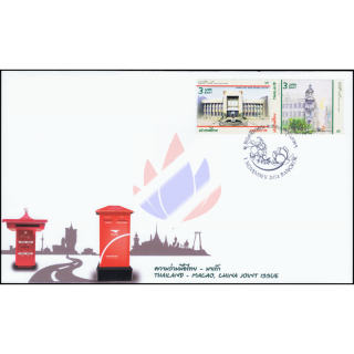 Thailand - Macao, China Joint Issue - General Post Office Building -FDC(I)-