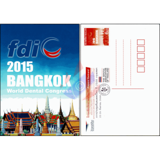 Weltkongress der Zahnrzte - FDI 2015 Bangkok -PREPAID KARTE PP(126)- (**)