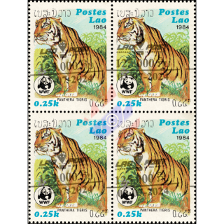 Worldwide Conservation: Tigers -OVERPRINT BLOCK OF 4- (**)