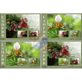 Wild Orchids: Venus Slipper (279A-282B) -SET- (MNH)